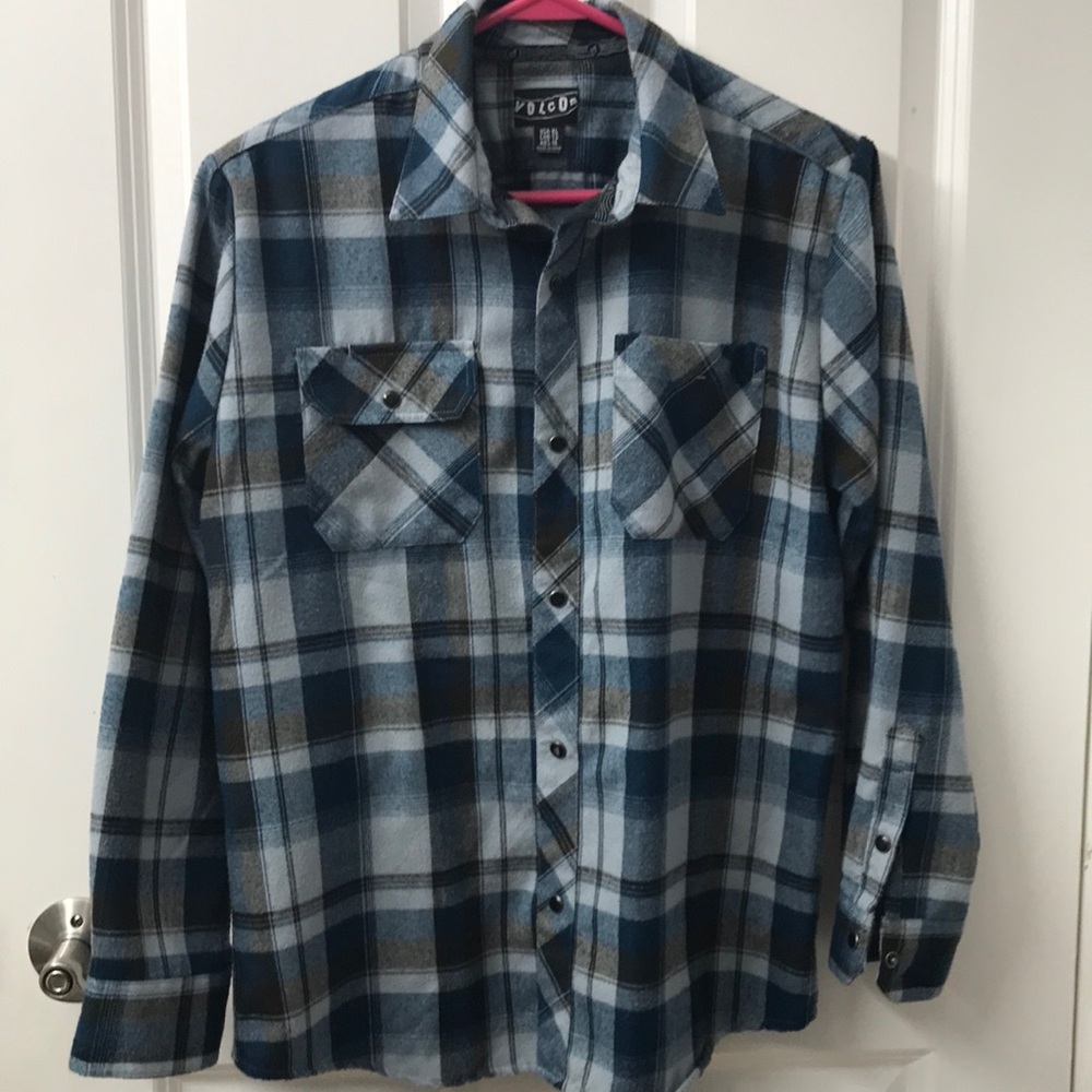 Volcom boys XL flannel shirt